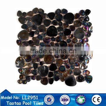 China Factory Color Glass Pebbl Tile for Swim Mosaic Alpha Tile photo-6