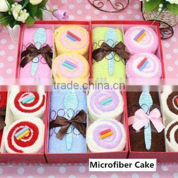 Cute cake towel with 2pcs bear