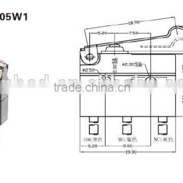 G9 sealed subminiature micro switch IP67