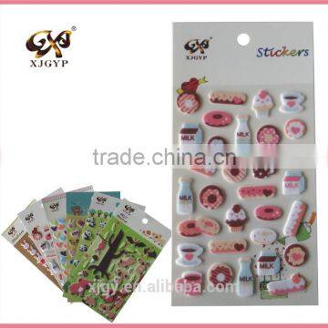 felt fabric stickers/cartoon wall felt sticker/self-adhesive felt stickers