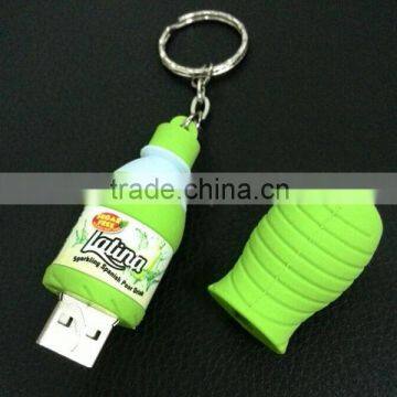 bottle shaped 3d promotional usb flash drive