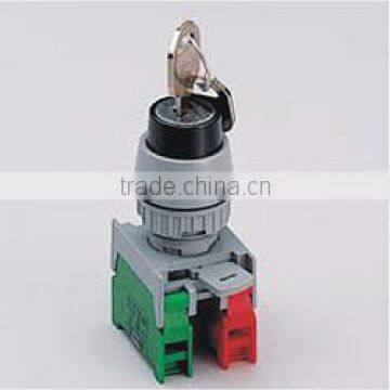22mm IP65 Waterproof 2 Position Key Lock Selector Switch, Key Operated Switch Drawable/Non-drawable (GKS/GKSN222) photo-3
