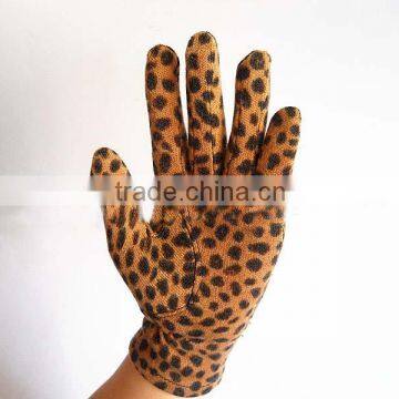 lopard fabric lady gloves