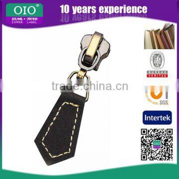 OIO Garment Leather Zip Puller In Metal Zipper