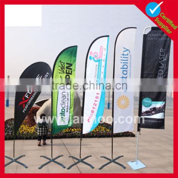 Durable screen printing promotional teardrop banner