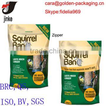 Bird food packaging bag