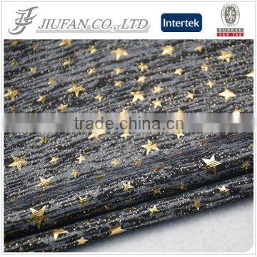 girls cotton dress materials of spinning cvc yarn for gold foil print fabric