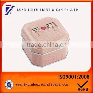 Personalized decorative octagon shape storage tin box
