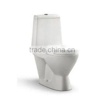 Two piece close-coupled toilet bowl watermark dual flush valve
