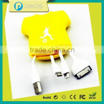 Soft Silicone Cute Shape 4 in 1 Reliable Usb Multi Charger Data Cable