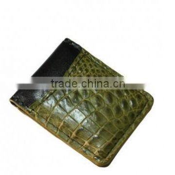 Crocodile leather money clip wallet SCW-008