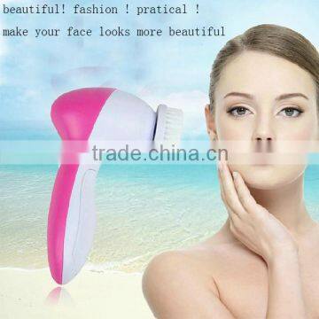 5 in 1 professional cosmetic electronic facial brush cleaner