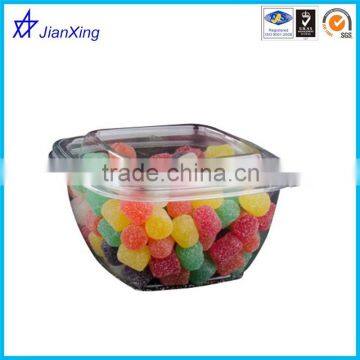 Low price clear plastic candy containers,plastic container for candy