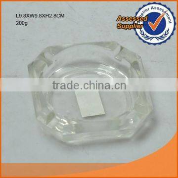 good selling square clear portable glass ashtray