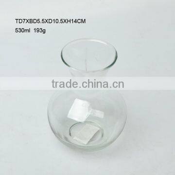 HOT SALE cheap transparent glass decanter for centerpiece and supermarket