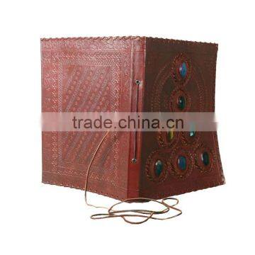 7 Stone Journals With Embossed By Craftsmen Lace Edging Leather Journal Photo Album photo-2