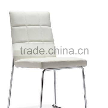 Z629 Stackable Black and White Leather Dinner Chair photo-2