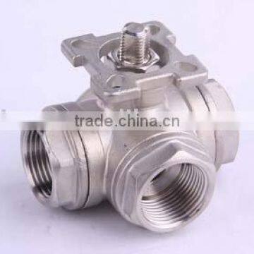 L/T-Pattern Three Way Stainless Steel Ball Valve