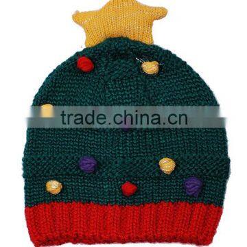 Factory sale unique design winter beanie hat knitting pattern