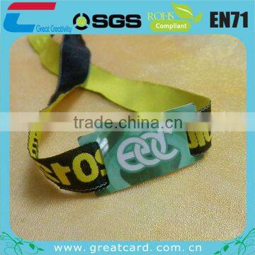 Custom Different Design Woven Logo Weave Wristbands for Events photo-3