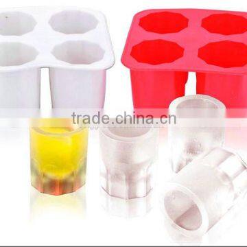 Silicone 4 Cup Shot Glass Mold Cool Shooters Ice Cube Tray Dishwasher Safe photo-5