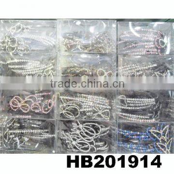 Bulk Wholesale Glitter Rhinestone Plastic Headbands in Stock