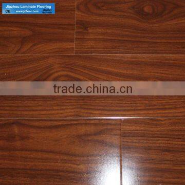 E1 high glossy mould pressing laminated wood flooring 2258