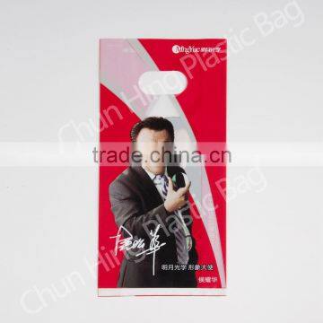 Plastic die cut shopping bag