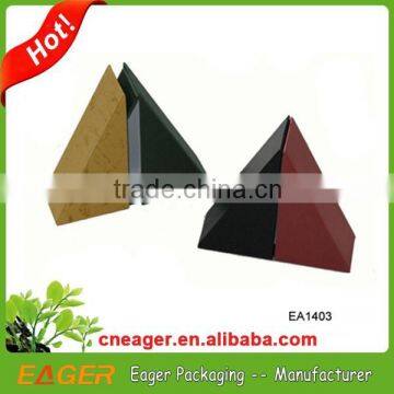 OEM order high quality cardboard triangle box for gift