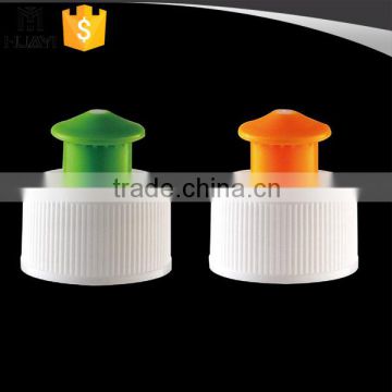 China manufacturers 28/410 push pull plastic cosmetic bottle cap