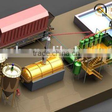 Oil and Carbon Balck Extraction Used Scrap Tyre Pyrolysis Plant With Free Installation