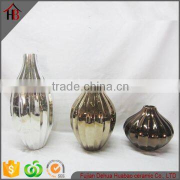 electroplating ceramic flower vase custom shape