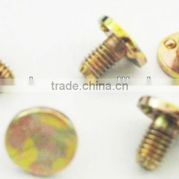 Metal flat head spot welding screws