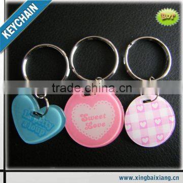 nice-looking fashion promotional plastic printed key chain