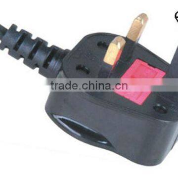 BS approval 13A fuse uk power cord molded 2pin plug