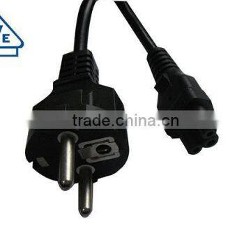 French power supply cord schuko plug to IEC C5 Clover ends