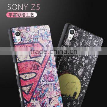 Colored drawing Flower Flag Catoon Soft TPU Silk Skin case for Sony M4/Z5