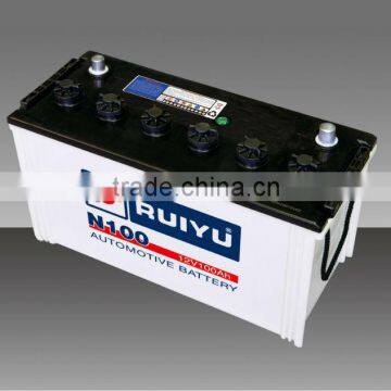 N100ZL 12V105AH lead acid car battery /dry charged car battery