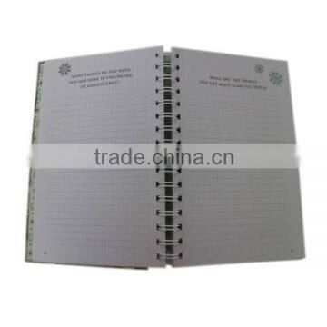 Custom wire-o notebook, 2015 hot sale spiral notebook printing