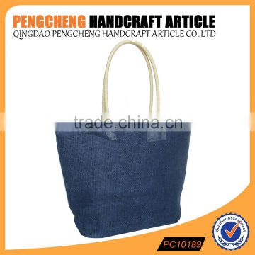 Tote bag with paper straw bag cotton handle