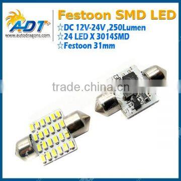 Best selling 3014 smd festoon bulb for universal car