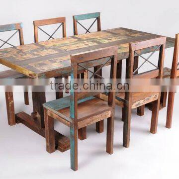 Recycle wood Dining Table