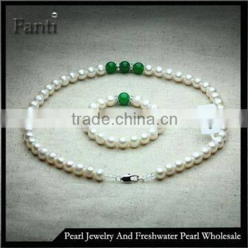 Pearl set designs freshwater pearl necklace and pearl bracelet