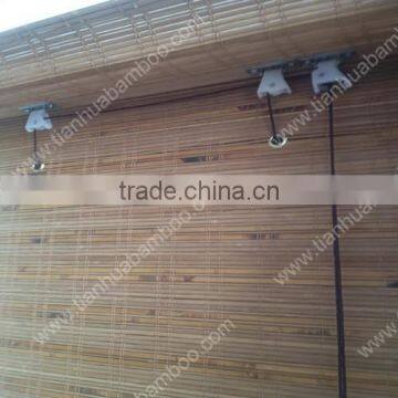 Cool Sunroom With Woven Bamboo Blinds