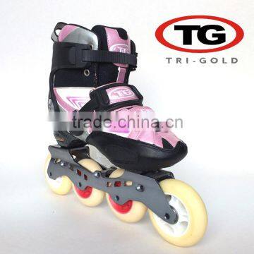 New design high grade pink 2015 inline skate professional shoes for women