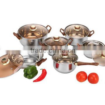 12 pcs happy baron Stainless Steel Cookware Set, happy home