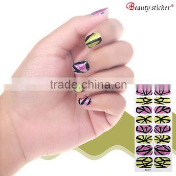 OEM Custom Nail Art Design Waterproof Nail Wrap Glass Nail Wrap