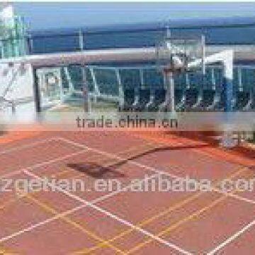 newest portable badminton floor,outdoor plastic badminton cover, convenient removable badminton floor