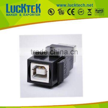 Recessed USB keystone jack coupler USB2.0V B F TO B F F,high end!