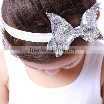 2016 Latest Headband Designs With Gold Dots Crochet Baby Headband With Hair photo-2